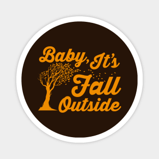 Fall Autumn Christmas Song Inspired Typography Magnet